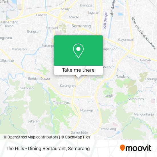 The Hills - Dining Restaurant map