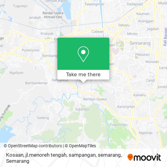 Kosaan, jl.menoreh tengah, sampangan, semarang map