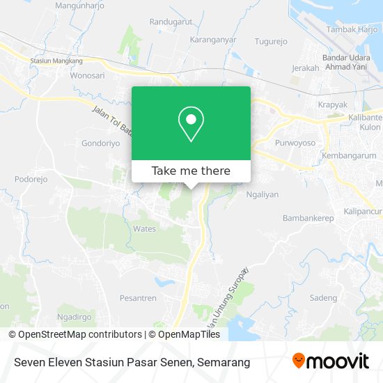 Seven Eleven Stasiun Pasar Senen map
