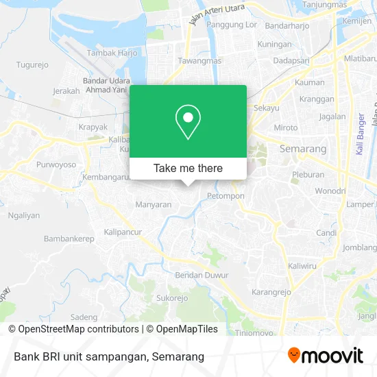 Bank BRI unit sampangan map