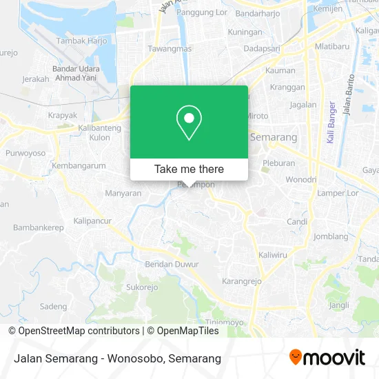 Jalan Semarang - Wonosobo map