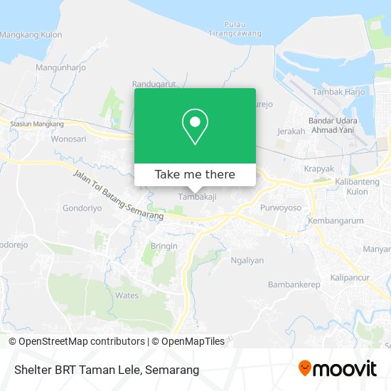 Shelter BRT Taman Lele map