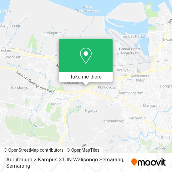Auditorium 2 Kampus 3 UIN Walisongo Semarang map
