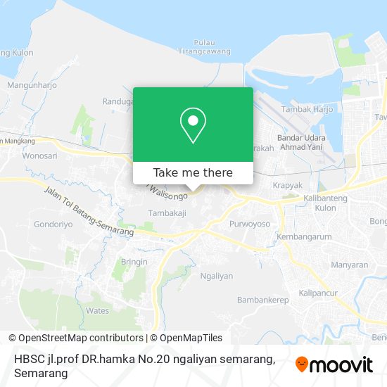 HBSC jl.prof DR.hamka No.20 ngaliyan semarang map