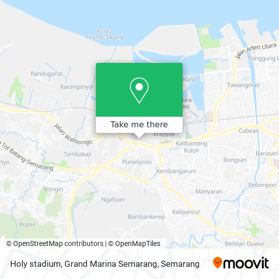 Holy stadium, Grand Marina Semarang map