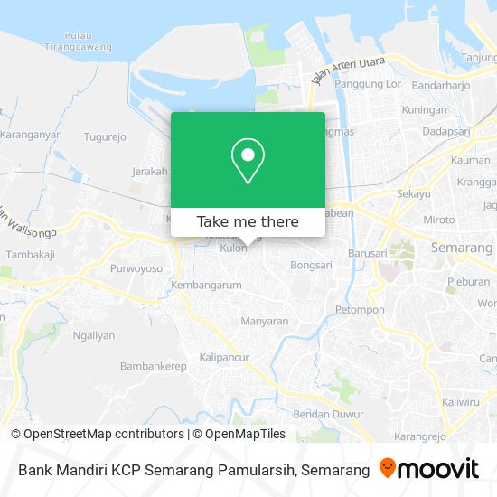 Bank Mandiri KCP Semarang Pamularsih map