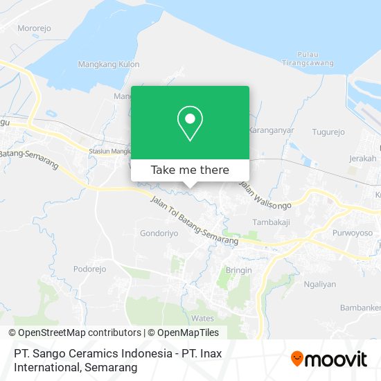 PT. Sango Ceramics Indonesia - PT. Inax International map