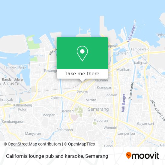 California lounge pub and karaoke map