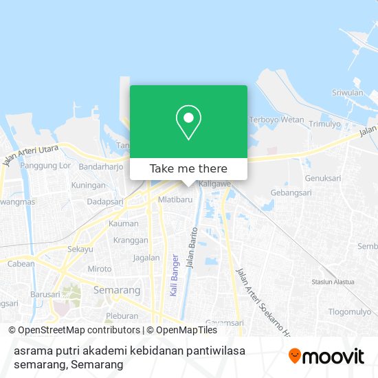 asrama putri akademi kebidanan pantiwilasa semarang map
