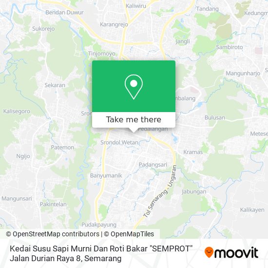 Kedai Susu Sapi Murni Dan Roti Bakar "SEMPROT" Jalan Durian Raya 8 map