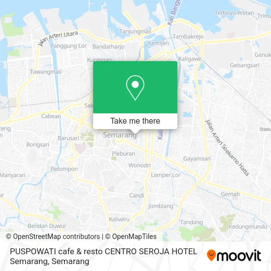 PUSPOWATI cafe & resto CENTRO SEROJA HOTEL Semarang map