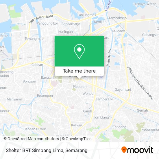 Shelter BRT Simpang Lima map