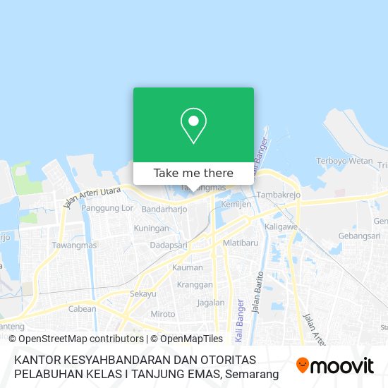 KANTOR KESYAHBANDARAN DAN OTORITAS PELABUHAN KELAS I TANJUNG EMAS map