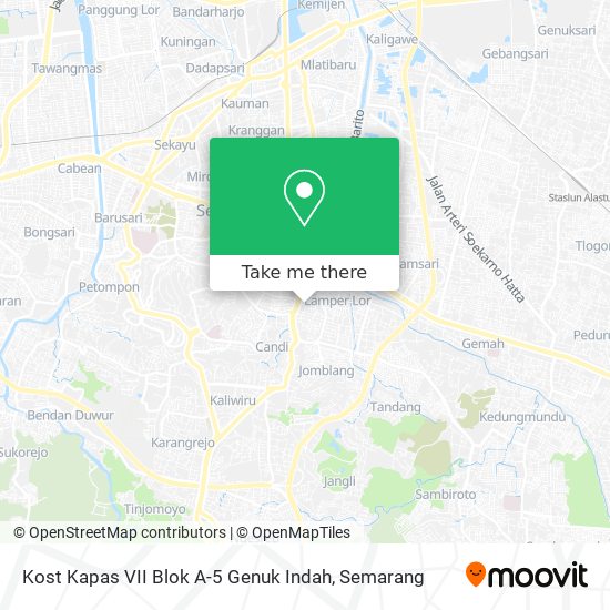 Kost Kapas VII Blok A-5 Genuk Indah map