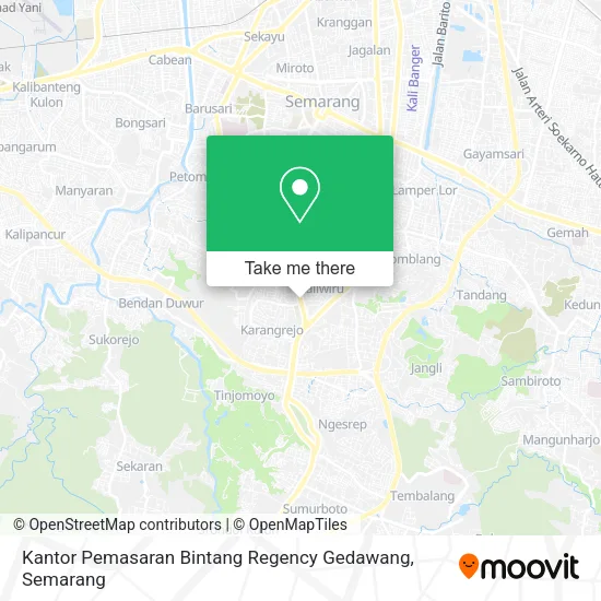 Kantor Pemasaran Bintang Regency Gedawang map