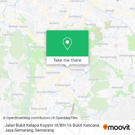 Jalan Bukit Kelapa Kopyor III / BH-16 Bukit Kencana Jaya Semarang map