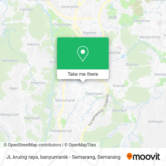 JL.kruing raya, banyumanik - Semarang map