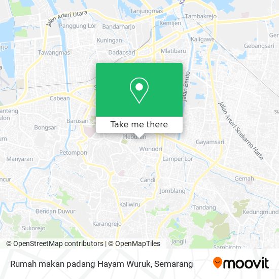 Rumah makan padang Hayam Wuruk map