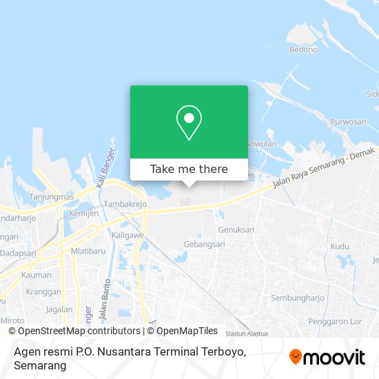 Agen resmi P.O. Nusantara Terminal Terboyo map