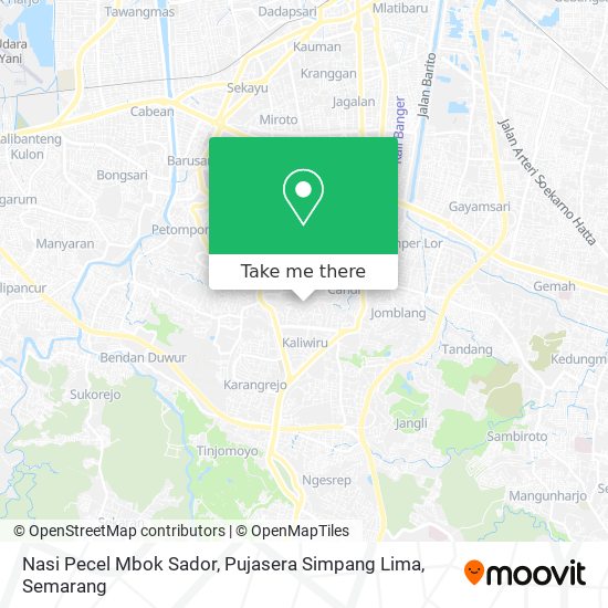 Nasi Pecel Mbok Sador, Pujasera Simpang Lima map