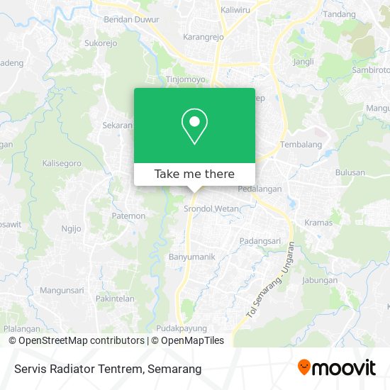 Servis Radiator Tentrem map