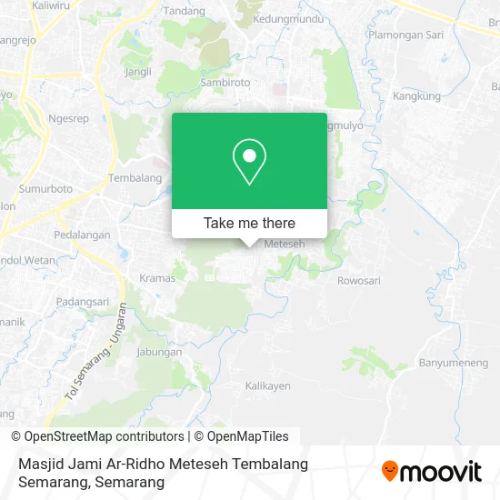 Masjid Jami Ar-Ridho Meteseh Tembalang Semarang map