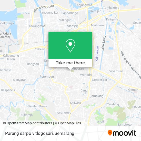 Parang sarpo v tlogosari map