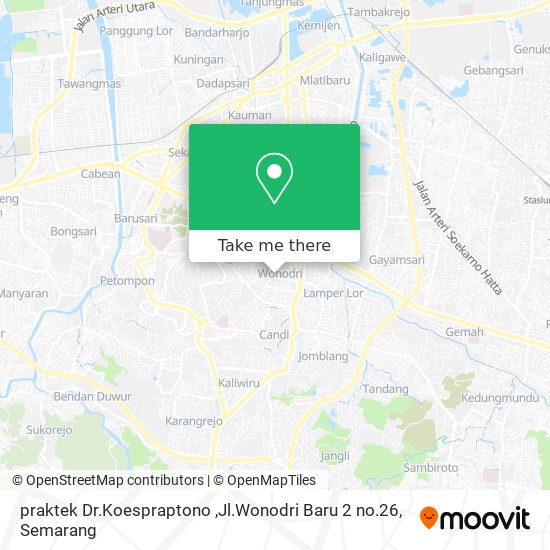 praktek Dr.Koespraptono ,Jl.Wonodri Baru 2 no.26 map