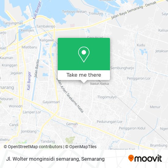 Jl. Wolter monginsidi semarang map