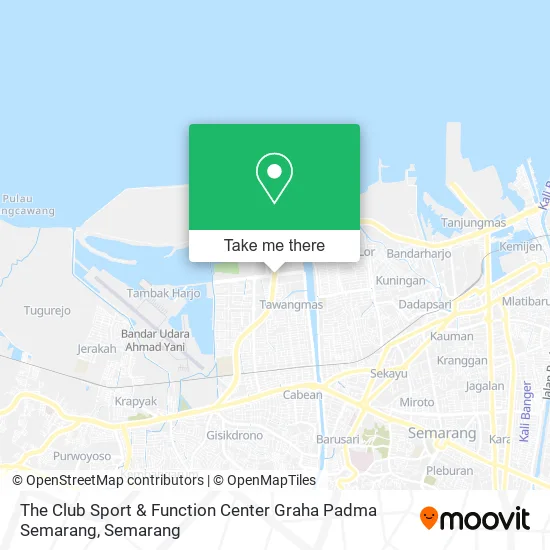 The Club Sport & Function Center Graha Padma Semarang map