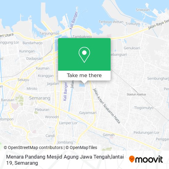 Menara Pandang Mesjid Agung Jawa Tengah,lantai 19 map