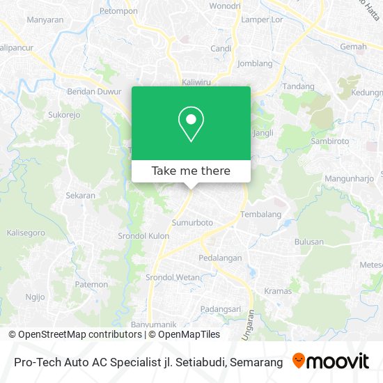 Pro-Tech  Auto AC Specialist  jl. Setiabudi map