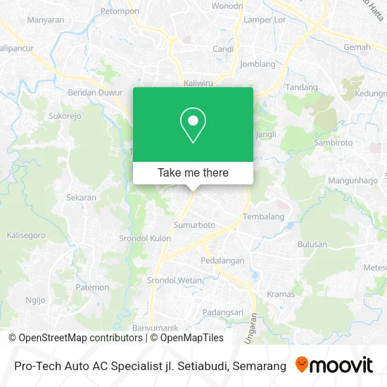 Pro-Tech  Auto AC Specialist  jl. Setiabudi map