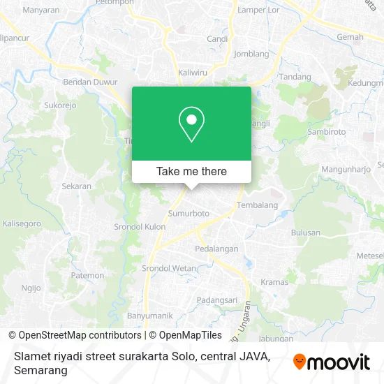 Slamet riyadi street surakarta Solo, central JAVA map