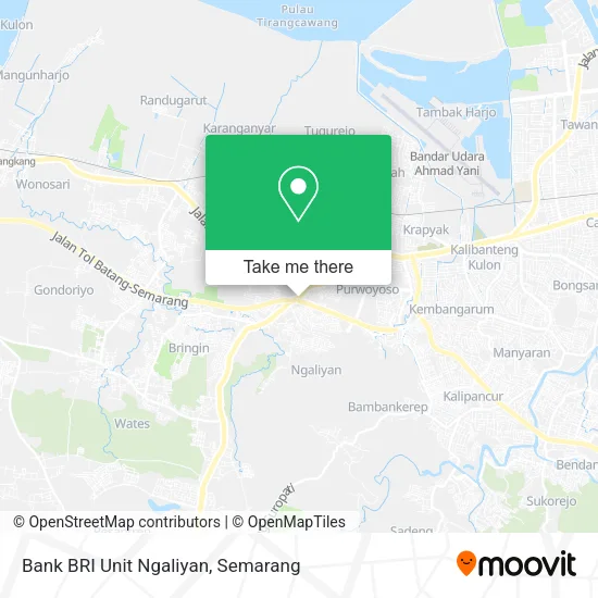 Bank BRI Unit Ngaliyan map