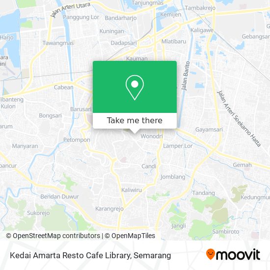 Kedai Amarta Resto Cafe Library map