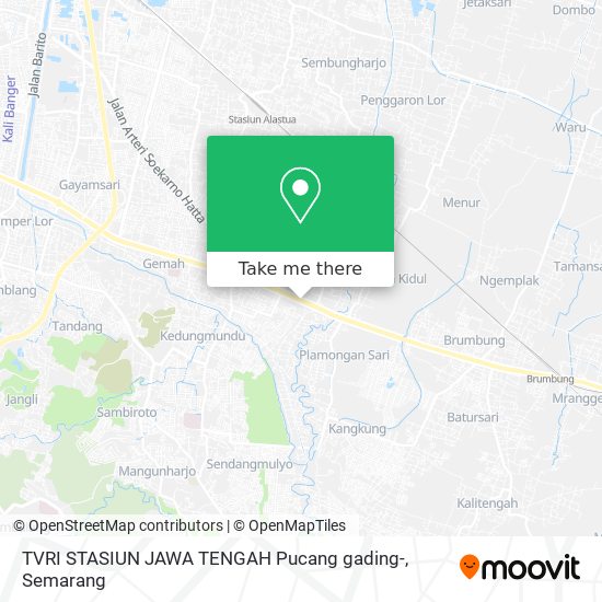 TVRI STASIUN JAWA TENGAH Pucang gading- map