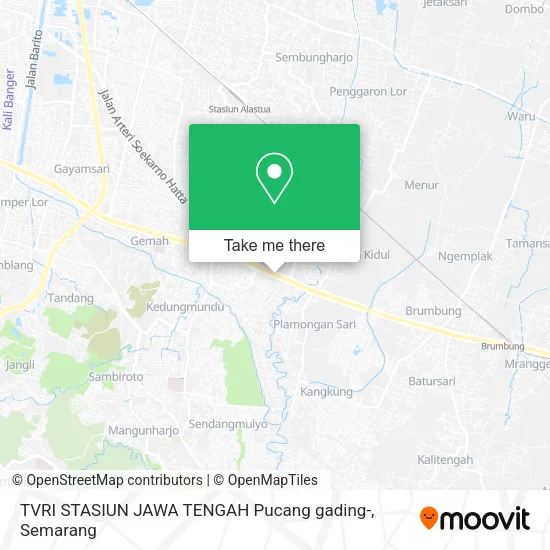 TVRI STASIUN JAWA TENGAH Pucang gading- map