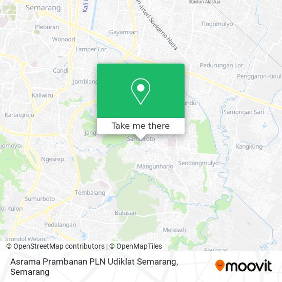 Asrama Prambanan PLN Udiklat Semarang map