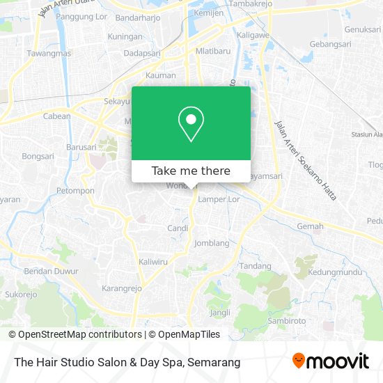 The Hair Studio Salon & Day Spa map