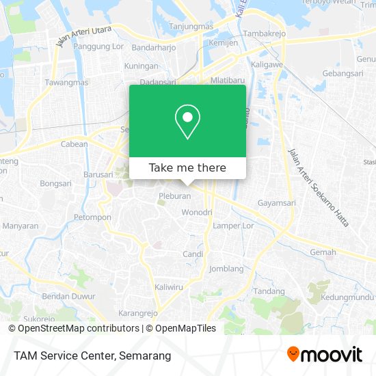 TAM Service Center map