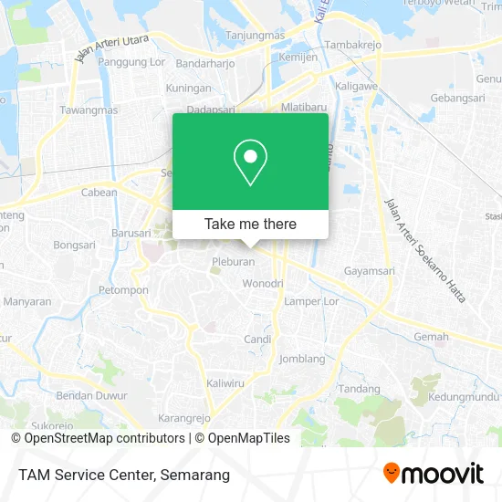 TAM Service Center map