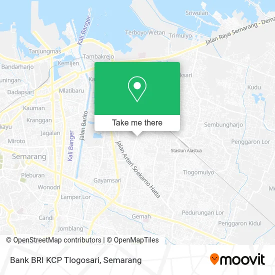 Bank BRI KCP Tlogosari map