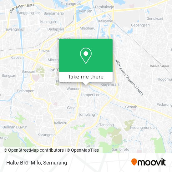 Halte BRT Milo map