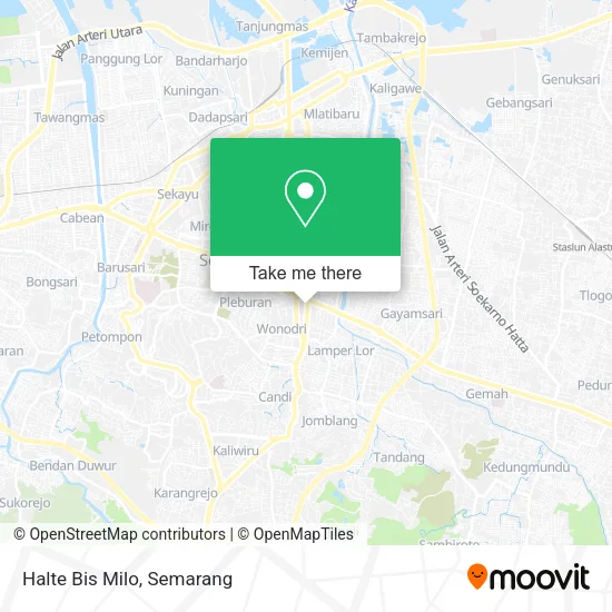 Halte Bis Milo map