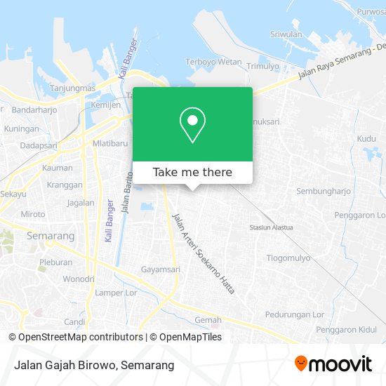 Jalan Gajah Birowo map