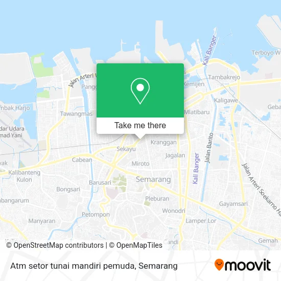 Atm setor tunai  mandiri pemuda map