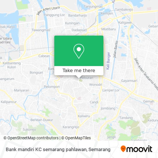 Bank mandiri KC semarang pahlawan map