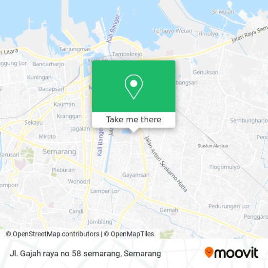 Jl. Gajah raya no 58 semarang map