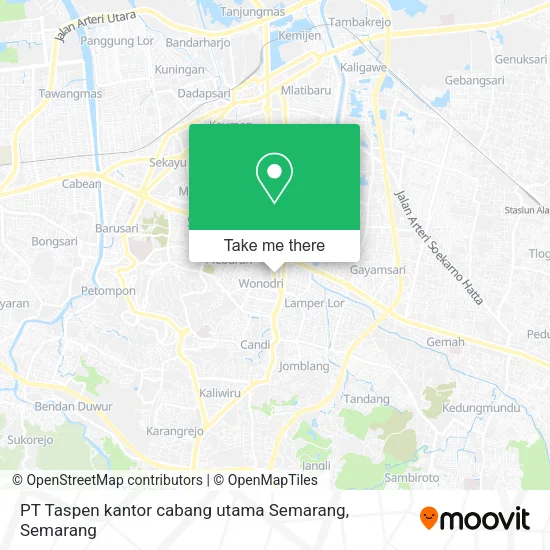 PT Taspen kantor cabang utama Semarang map